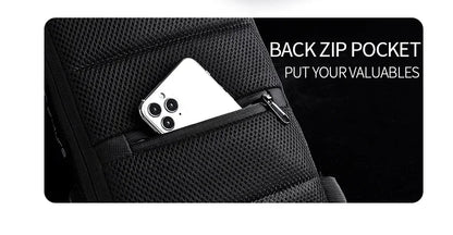 CityShield Luxury Crossbody – Multifunction Chest Bag with USB Port