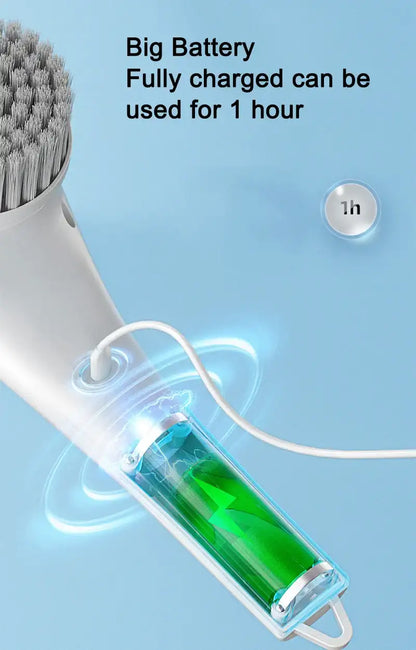 5-in-1 Electric Cleaning Brush – Cordless Spin Scrubber