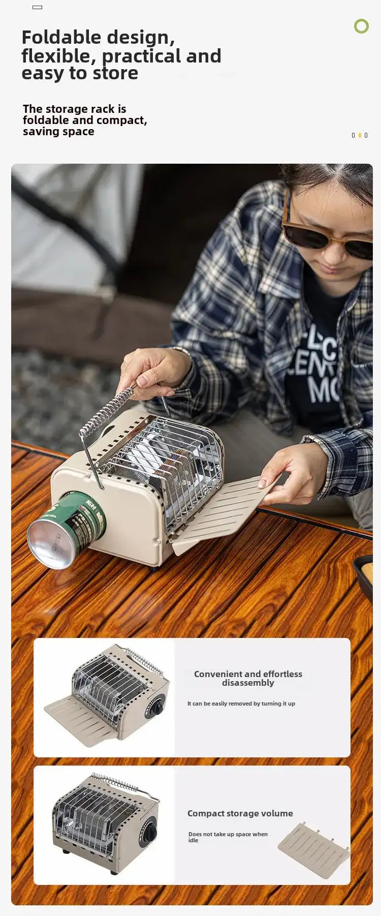 NomadWarm 2-in-1 Camping Gas Stove Heate