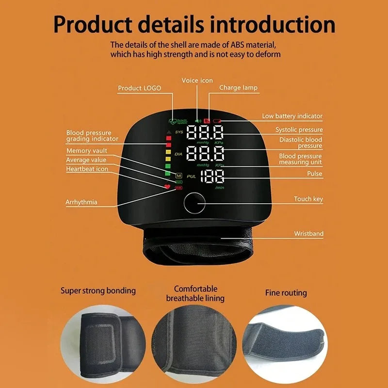 HeartTrack Smart – Digital Wrist BP Monitor