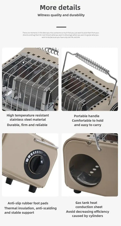 NomadWarm 2-in-1 Camping Gas Stove Heate