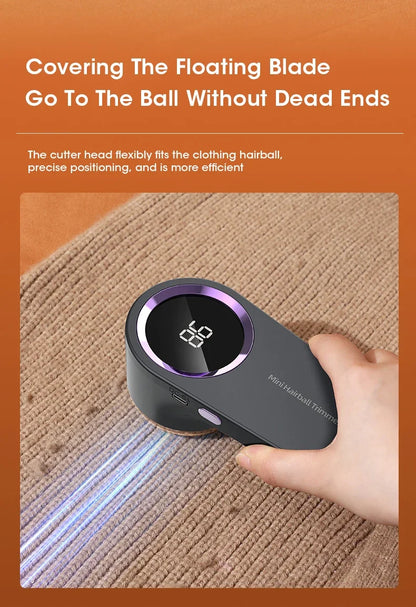 FuzzClean Pro – LED Digital Lint Remover, USB Rechargeable