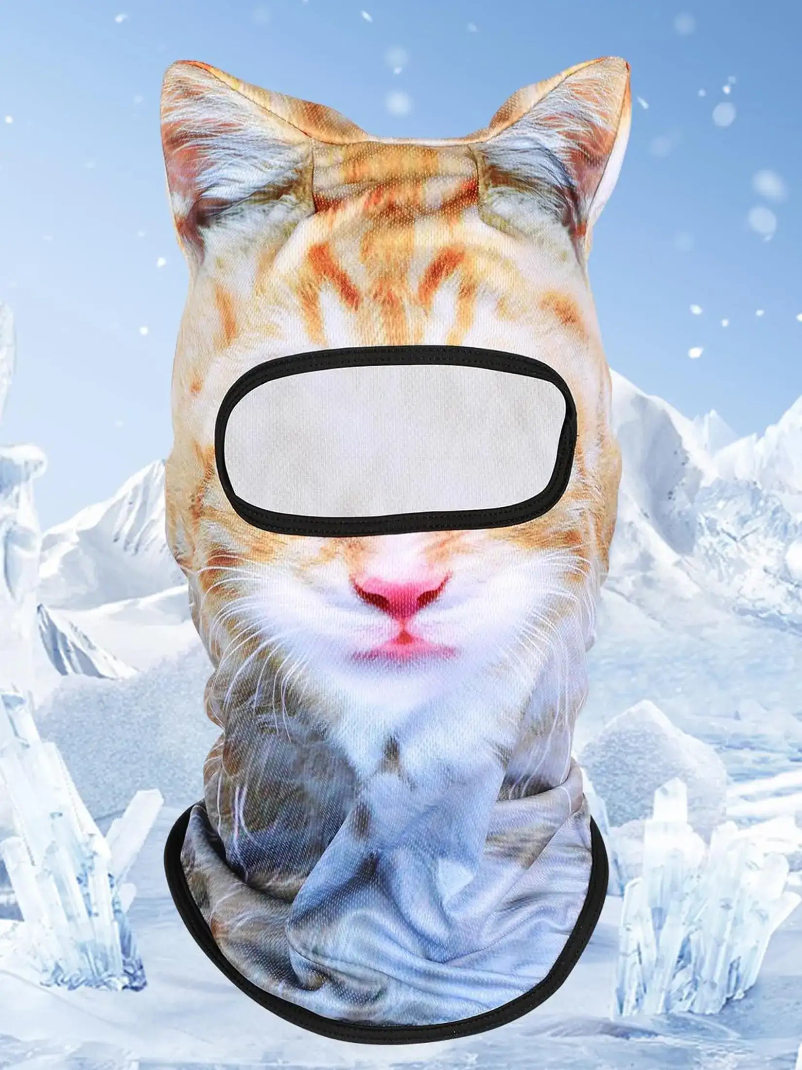 3D Cat-Ears Ski Balaclava – Festival & Rave Mask.”
