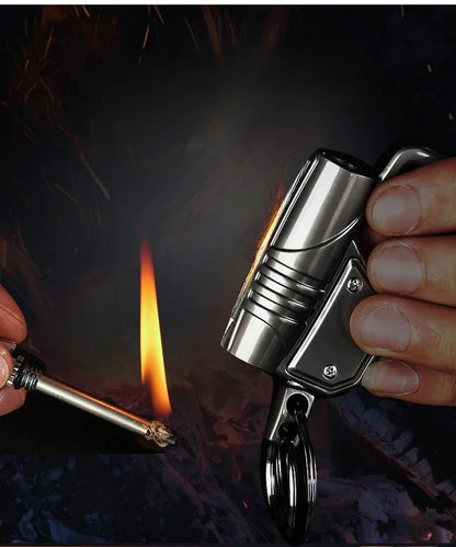 FlameMate Multi-Function Keychain Lighter – Windproof, Refillable & Durable