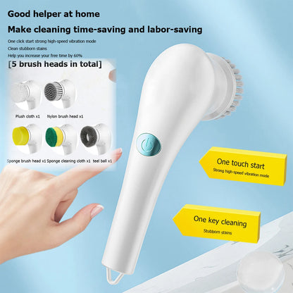 5-in-1 Electric Cleaning Brush – Cordless Spin Scrubber