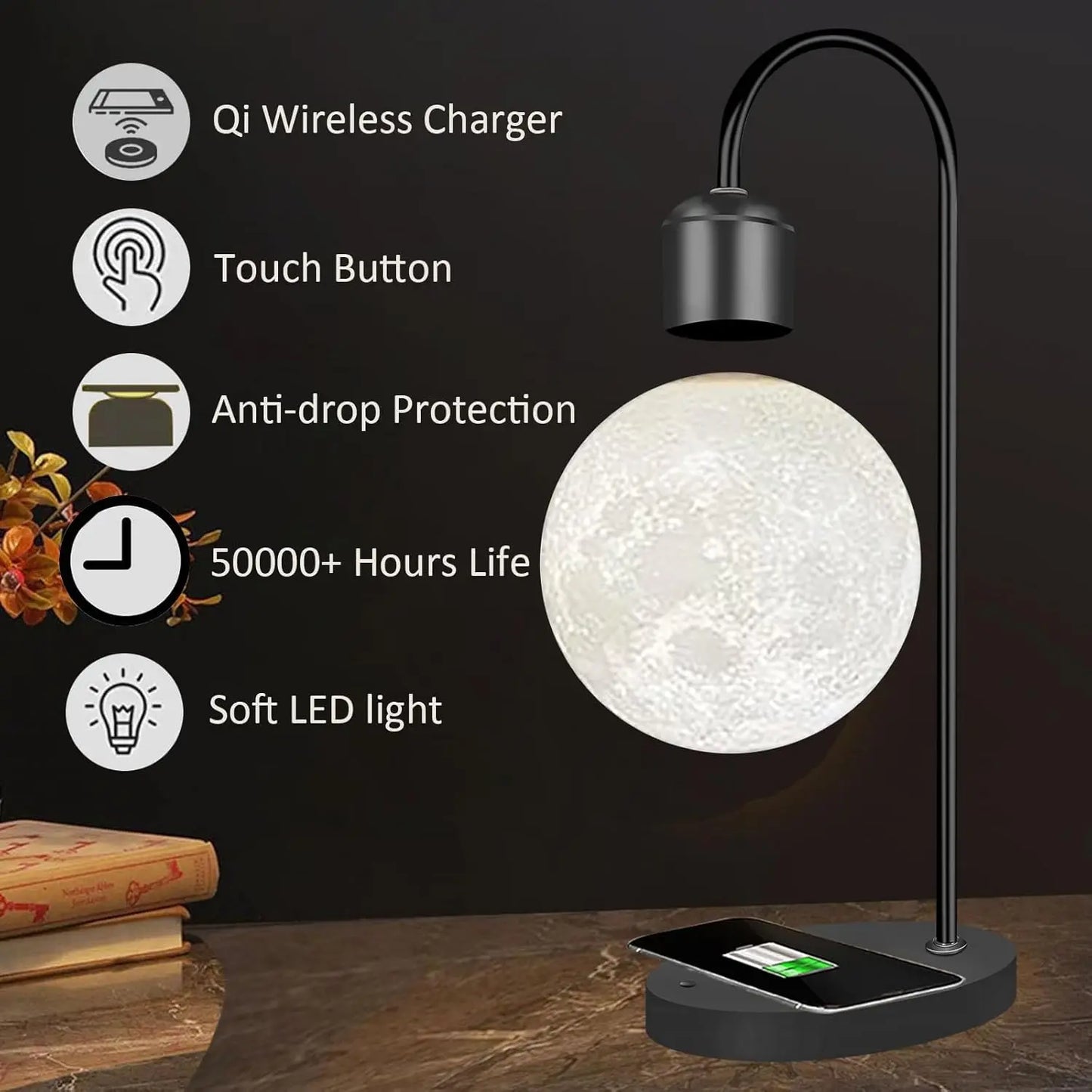 OrbitGlow – Levitation LED Moon Light for Home Decor