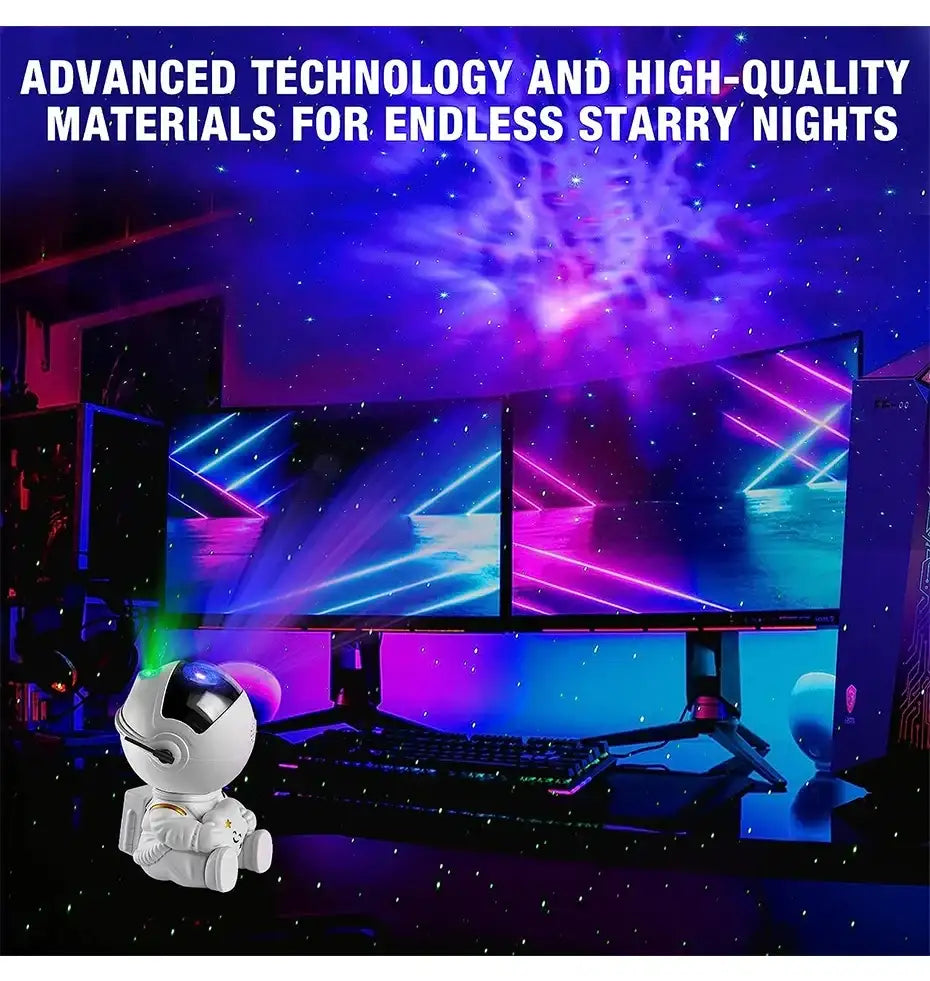 Astronaut Galaxy Star Projector – Nebula LED Night Light