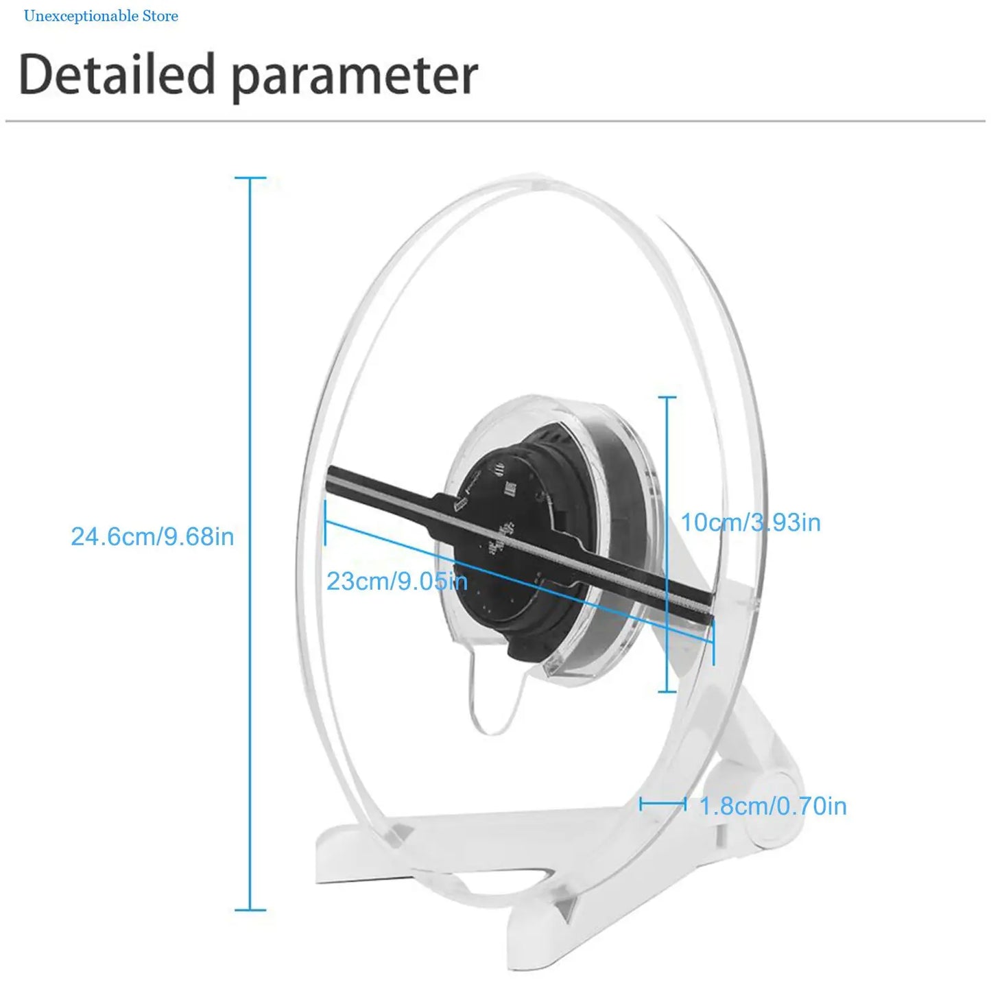 HoloSpin 25cm 3D Hologram Fan – Wi-Fi LED Logo Display