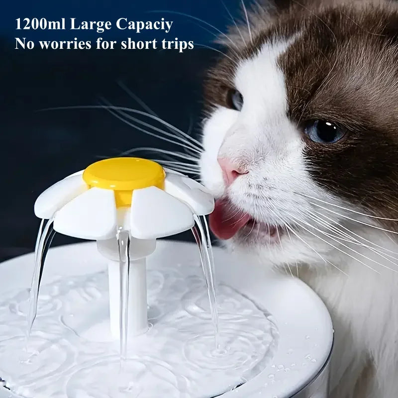AquaWhisker 1.2L Pet Drinking Fountain – Ultra-Quiet, USB & Filtered