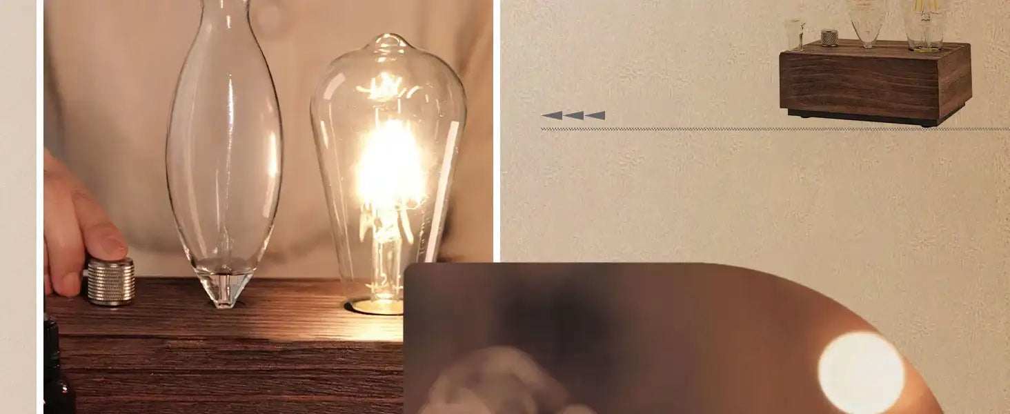 Vintage Glass Essential Oil Diffuser – Ultrasonic Cold Mist