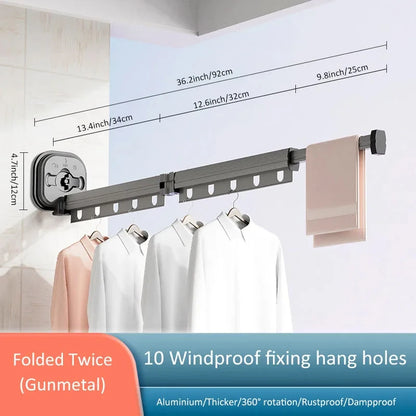 DryFold Wall-Mounted Laundry Rack