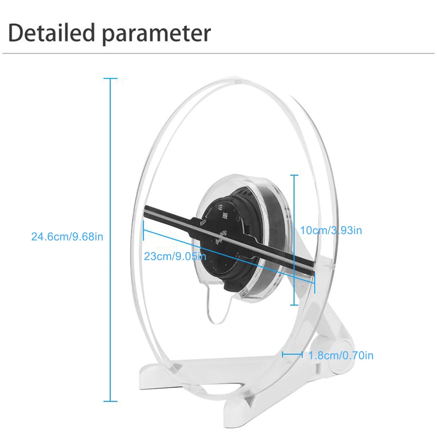 HoloSpin 25cm 3D Hologram Fan – Wi-Fi LED Logo Display