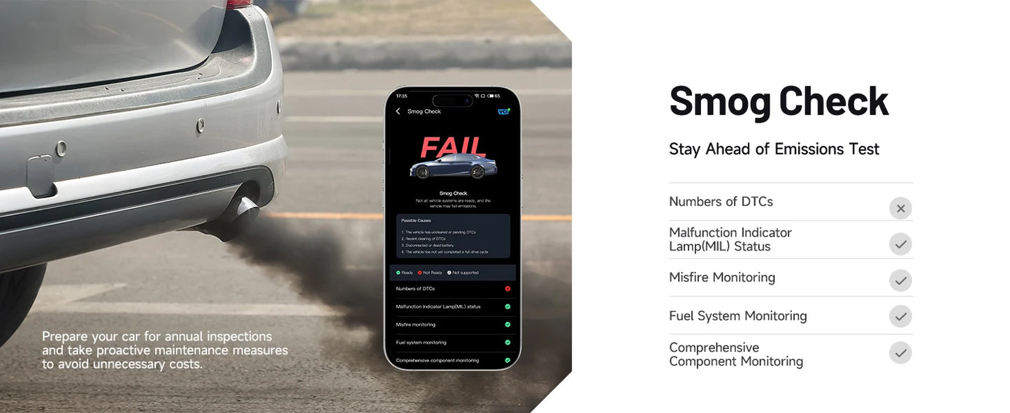 AutoDiagnose Car Scanner: Bluetooth OBD2 for Smog & System Check