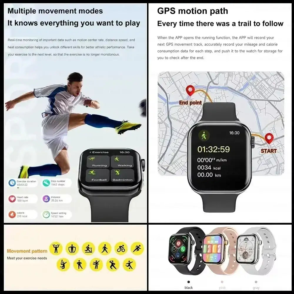 2025 Series 10 AquaLink GPS Smartwatch – NFC, Waterproof, for iPhone & Android