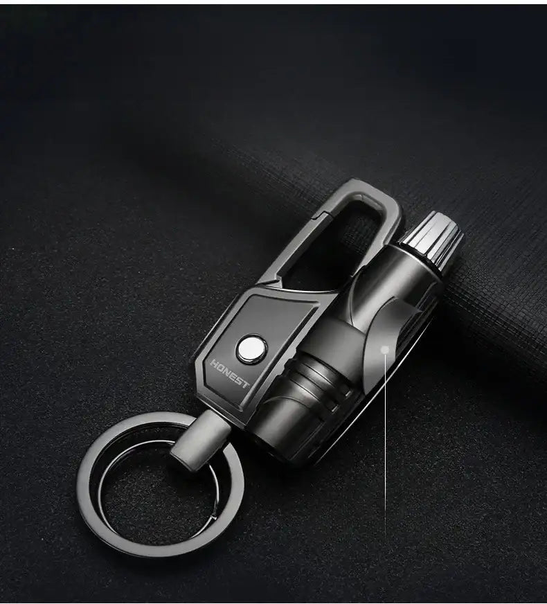 FlameMate Multi-Function Keychain Lighter – Windproof, Refillable & Durable