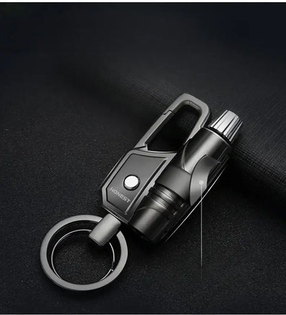 FlameMate Multi-Function Keychain Lighter – Windproof, Refillable & Durable