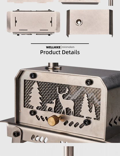 TrailHearth Mini Wood Stove – Portable Candle & Incense Burner