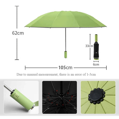 StormGuard – Auto-Fold Windproof Umbrella with 12-Rib Reverse Design