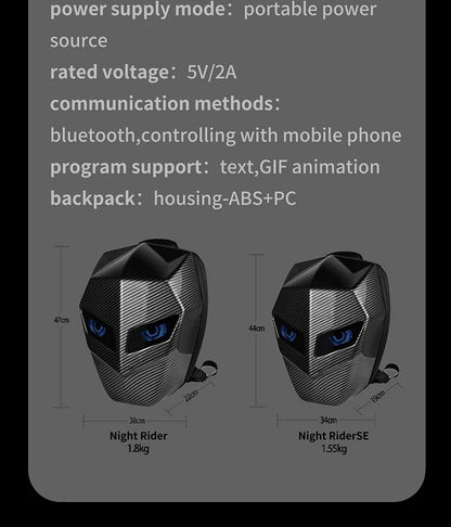 HelmetPro LED Motorcycle Backpack