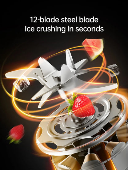 FreshBlend Pro – 12-Blade Portable Vacuum Juicer