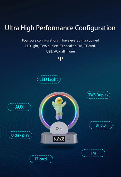 AstroBeat Glow – Floating Astronaut Bluetooth Speaker