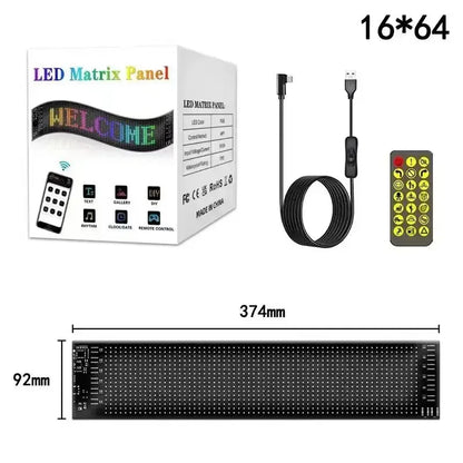 ScrollBright™ LED Car Sign – Customisable App-Control Display Panel