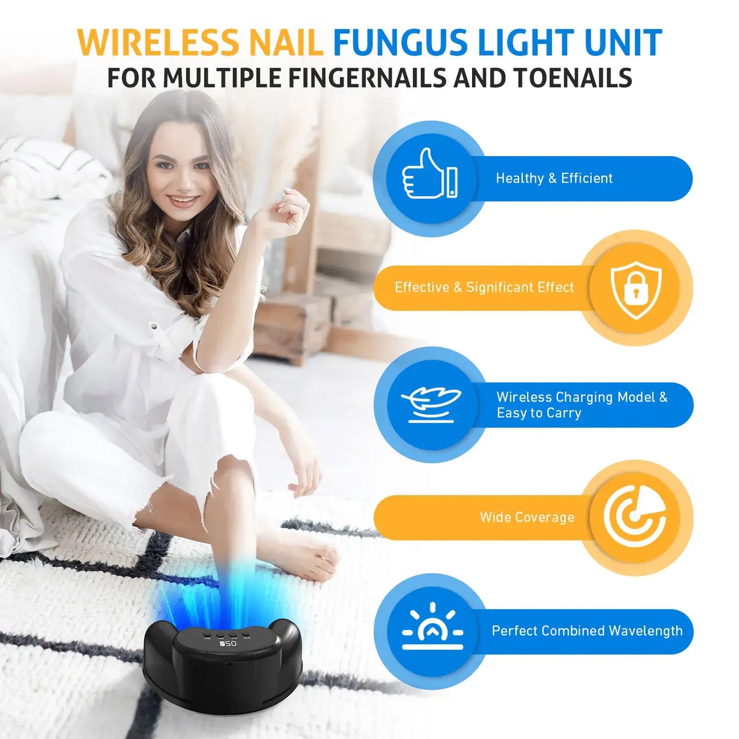 MycoBeam Wireless Nail Laser – Dual 470/905 nm