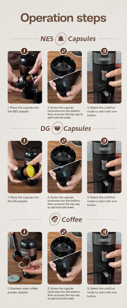 BrewGo Elite – Portable Espresso Maker for Car & Home