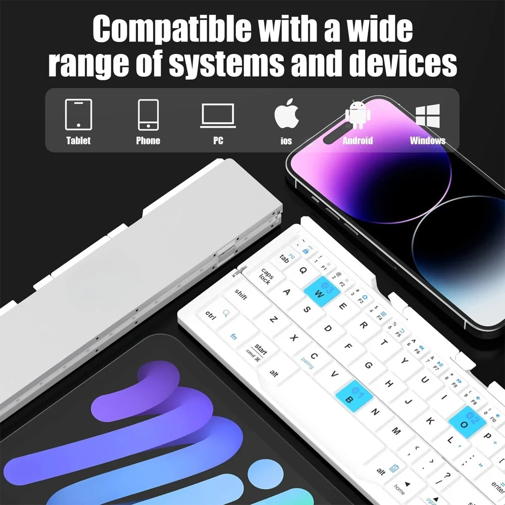 FlexiType Go – Foldable Mini Keyboard for Tablets, Phones & Laptops