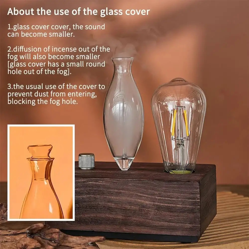 Vintage Glass Essential Oil Diffuser – Ultrasonic Cold Mist
