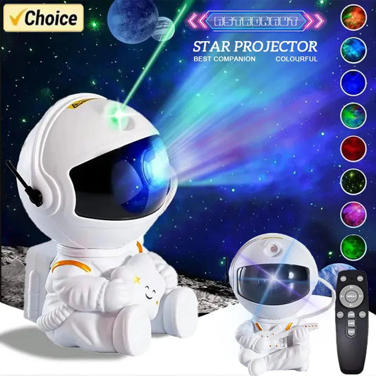Astronaut Galaxy Star Projector – Nebula LED Night Light