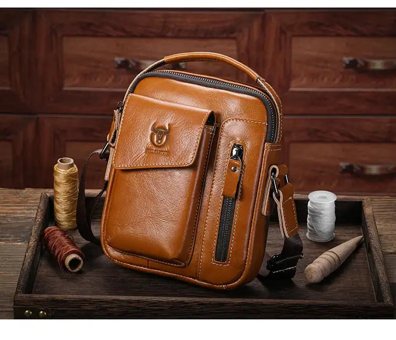 UrbanCarry Leather Messenger Bag
