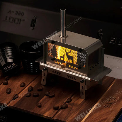 TrailHearth Mini Wood Stove – Portable Candle & Incense Burner