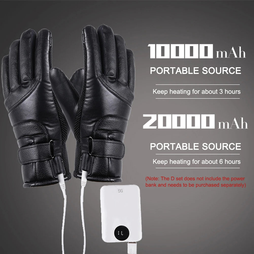 FrostGuard USB-Heated Cycling Gloves – Waterproof Touchscreen