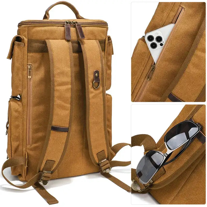 VintageCanvas 16-Inch Laptop Backpack