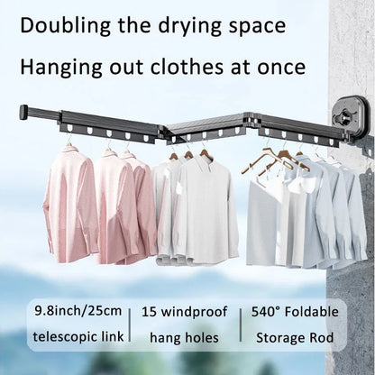 DryFold Wall-Mounted Laundry Rack