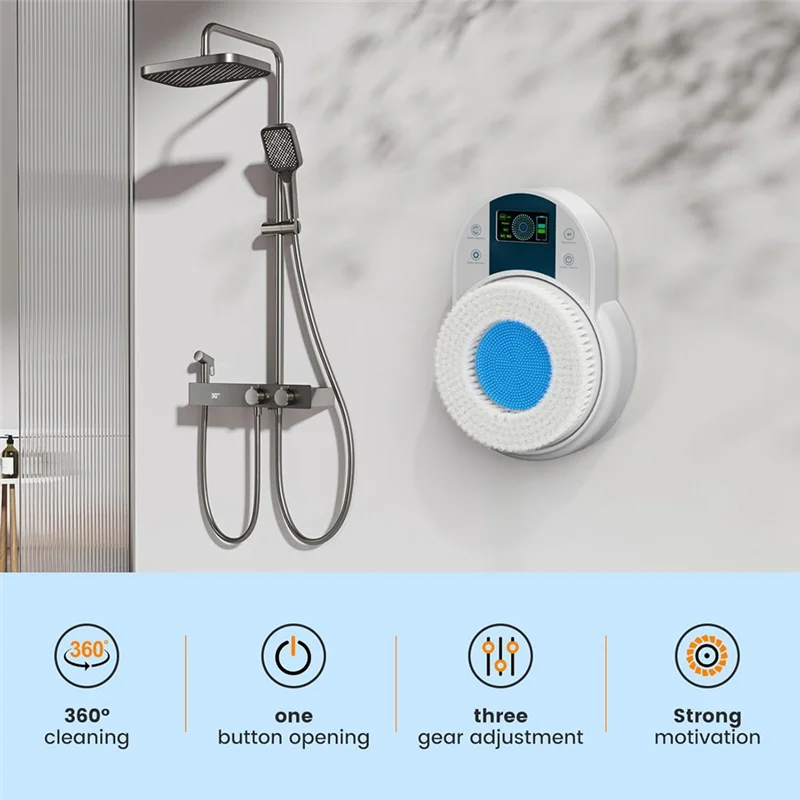 SmartScrub Pro – Wall-Mounted Back & Body Shower Cleaner