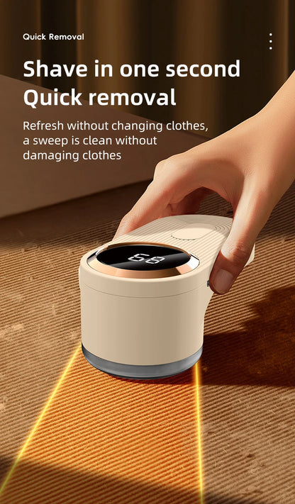 FuzzClean Pro – LED Digital Lint Remover, USB Rechargeable