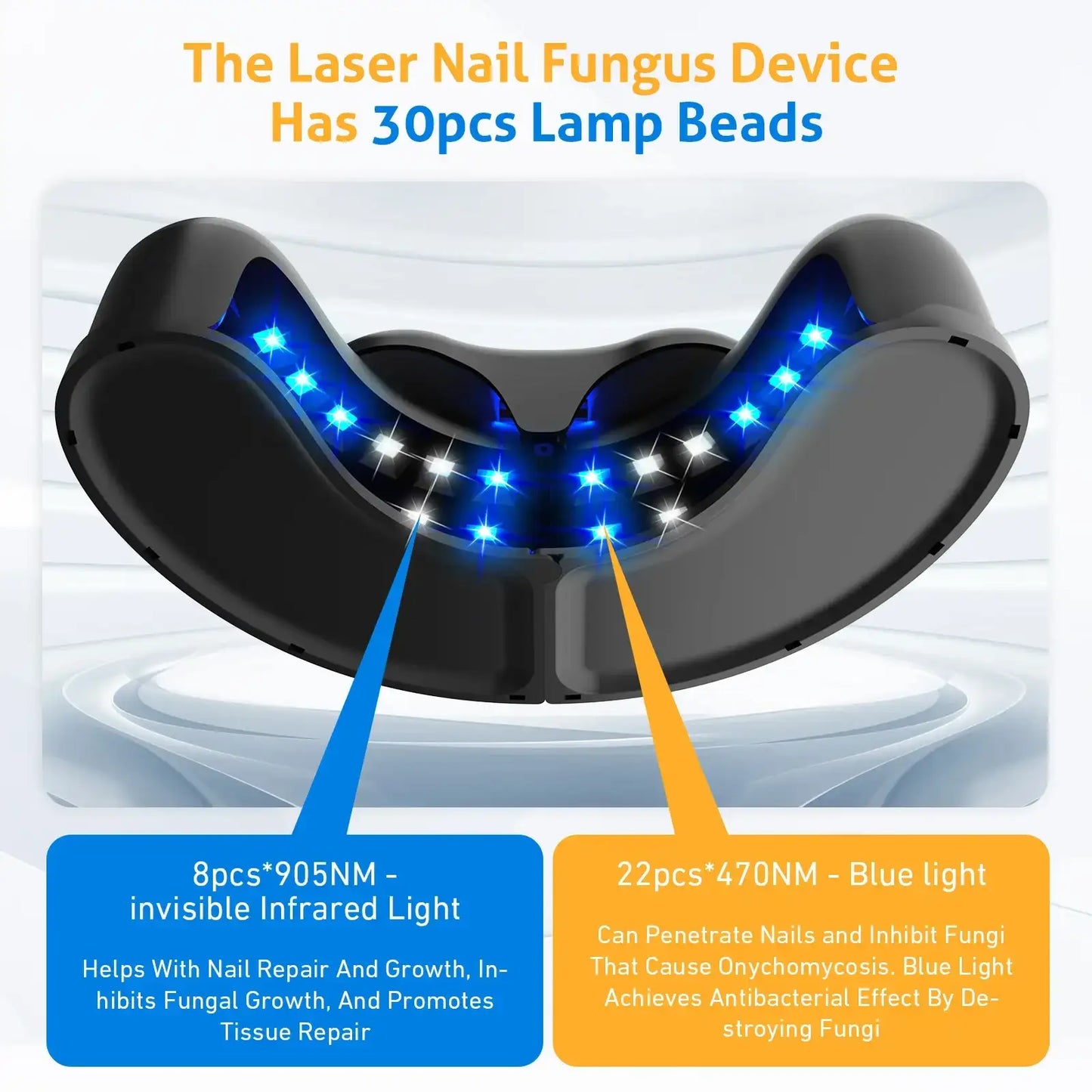 MycoBeam Wireless Nail Laser – Dual 470/905 nm