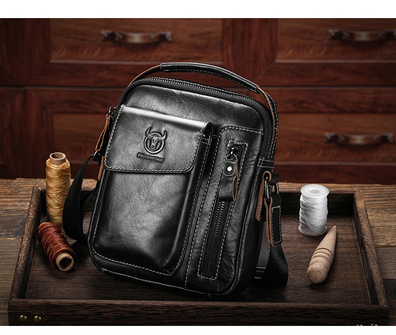 UrbanCarry Leather Messenger Bag