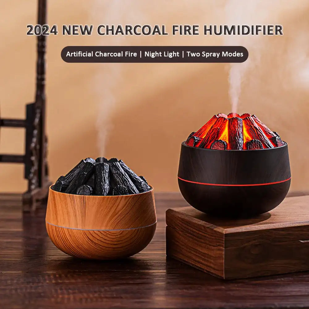 LumiBreeze Pro – Charcoal-Effect Aroma Humidifier