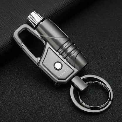 FlameMate Multi-Function Keychain Lighter – Windproof, Refillable & Durable