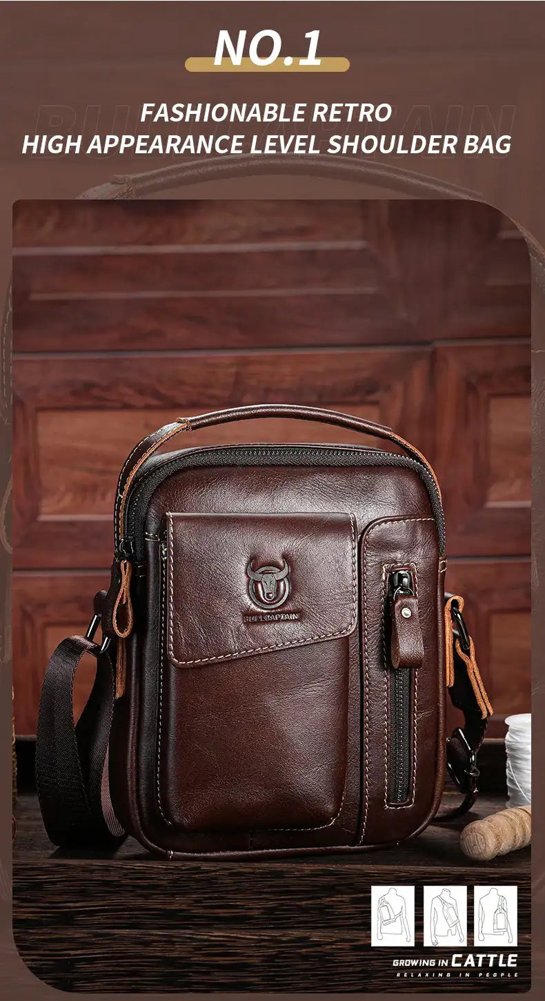 UrbanCarry Leather Messenger Bag