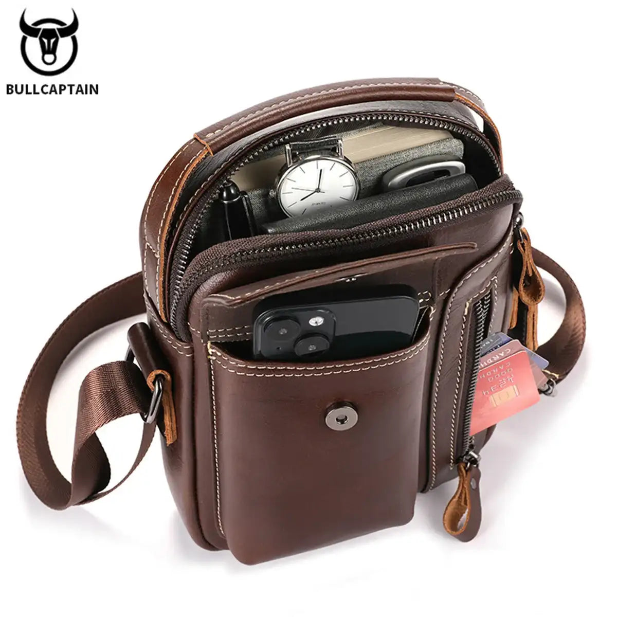 UrbanCarry Leather Messenger Bag