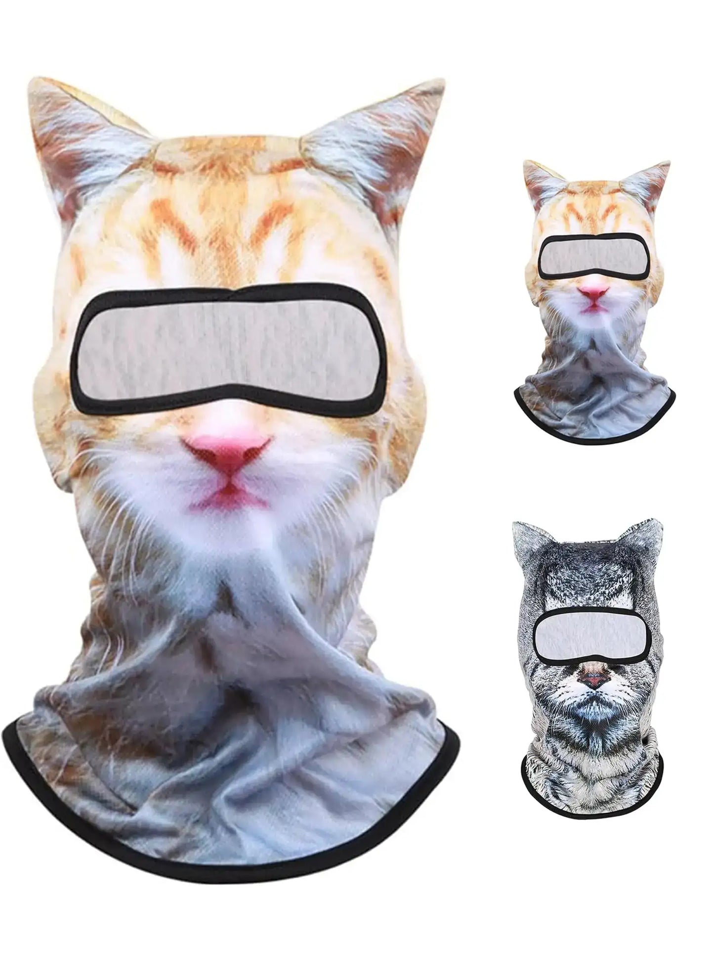3D Cat-Ears Ski Balaclava – Festival & Rave Mask.”