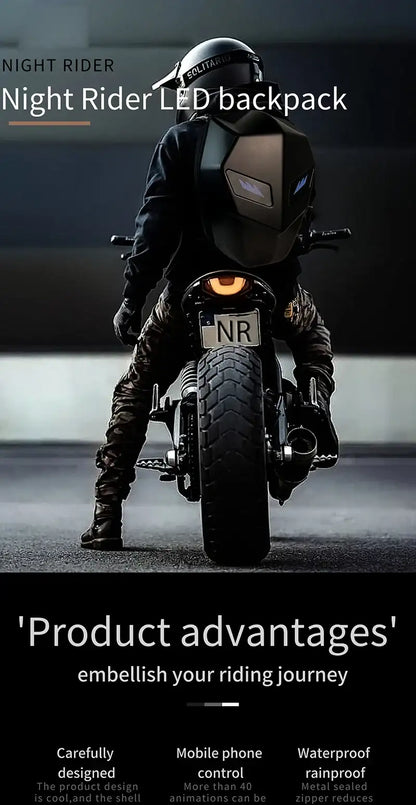 HelmetPro LED Motorcycle Backpack