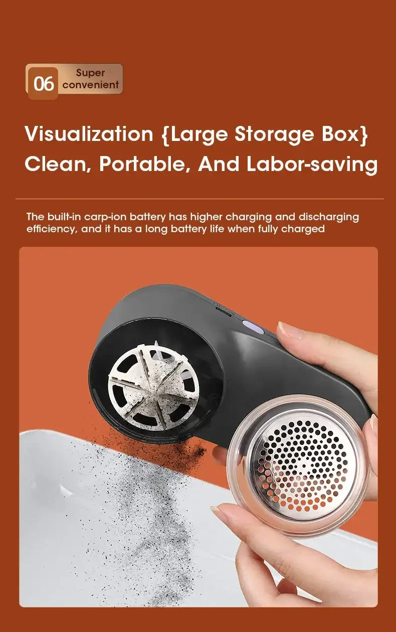 FuzzClean Pro – LED Digital Lint Remover, USB Rechargeable