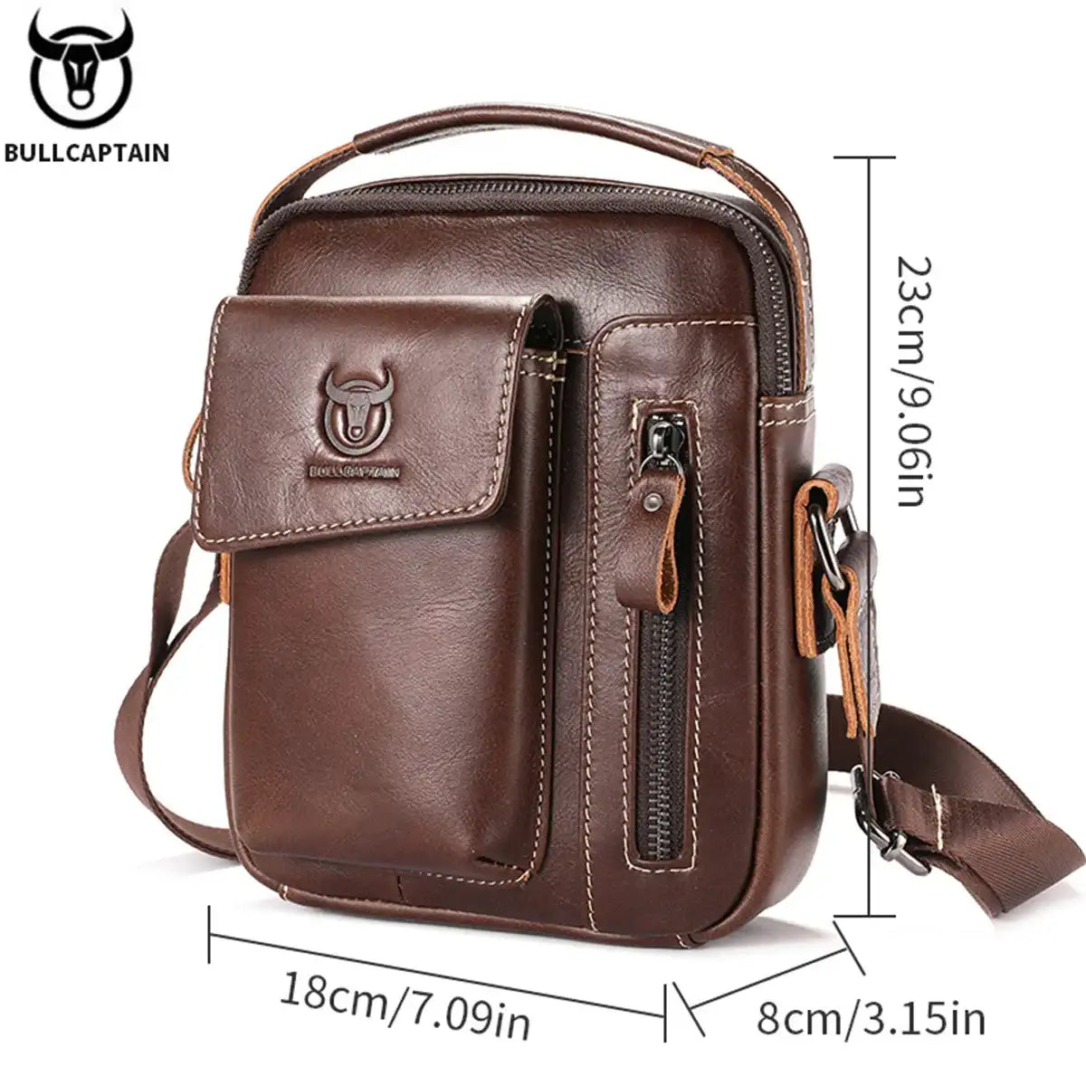 UrbanCarry Leather Messenger Bag