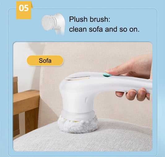 5-in-1 Electric Cleaning Brush – Cordless Spin Scrubber
