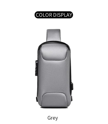 CityShield Luxury Crossbody – Multifunction Chest Bag with USB Port